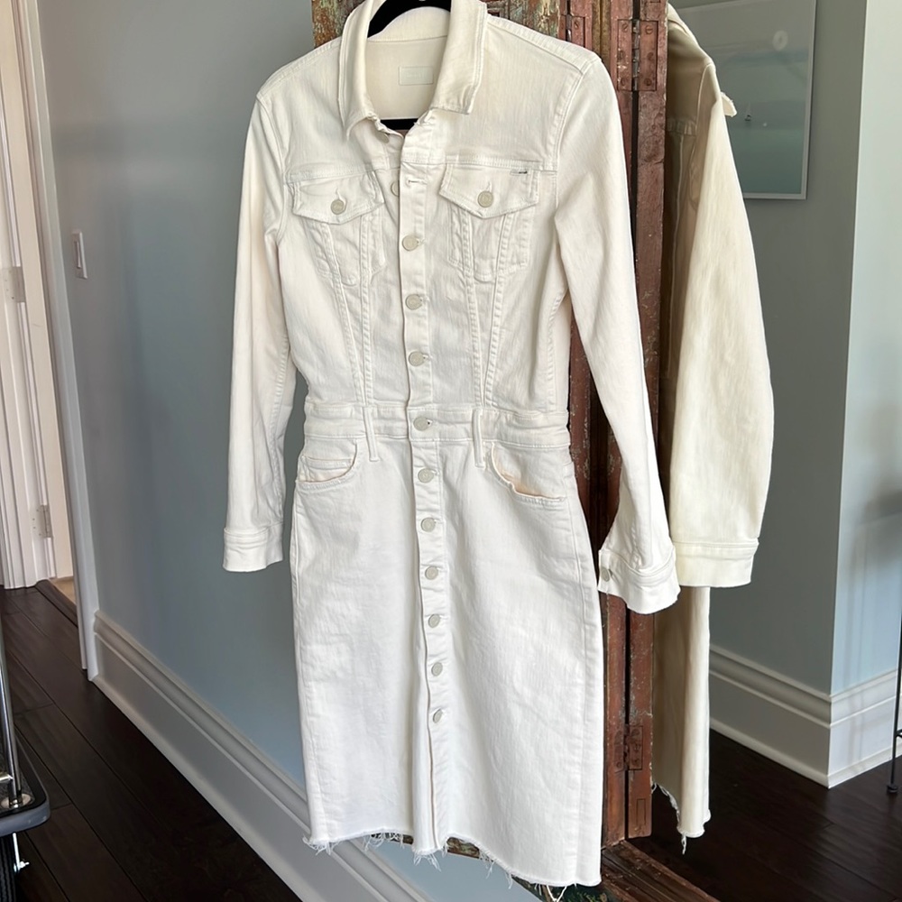 Mother cream denim dress size Small